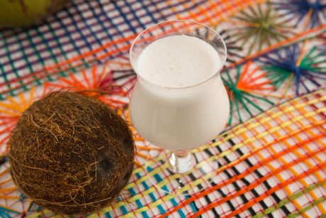 Leite de coco e Rejuvelac de Linhaça